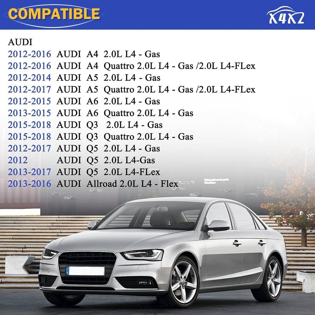 PCV Valve Engine Crankcase Vent Valve Oil Separator with Valve Breather Hose Kit for 2012-2018 Audi 