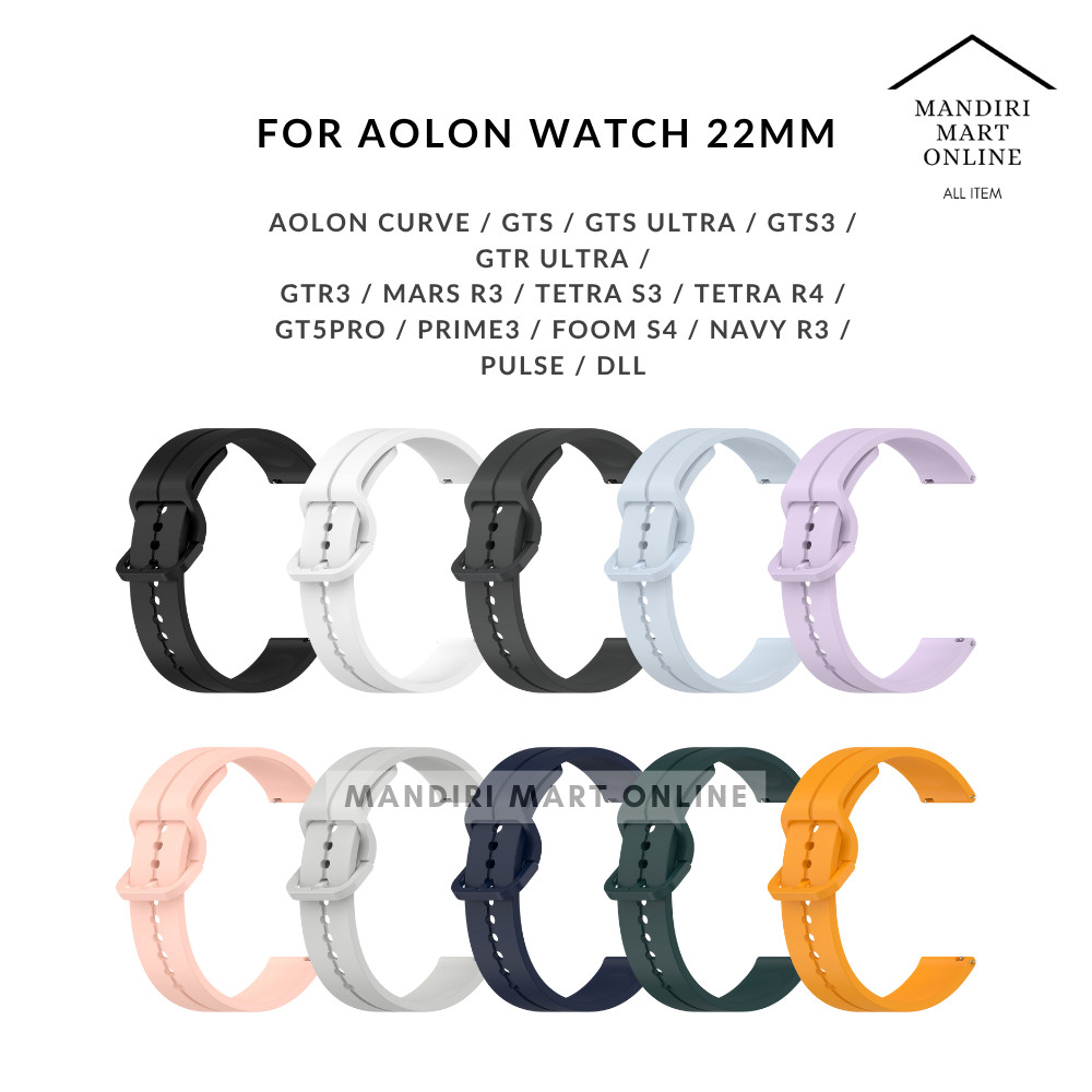 Aolon Curve / GTS / Tetra Smartwatch Strap - สายสมาร์ทวอทช์แบบแบนแบบสปอร์ตนุ่มกันน้ํา