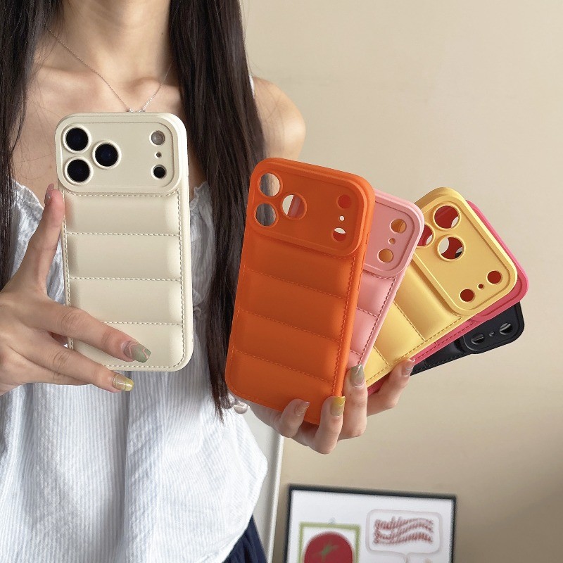 ลงแจ็คเก็ตปลอกสําหรับRealme C75 C75X C73 C67 C65 C65S C63 C61 C55 C53 C51 C51S 5G 4Gน่ารักหรูหราฤดูหนาวสีลูกกวาดกันกระแทกกรณีโทรศัพท์นุ่ม - รูปที่ 3