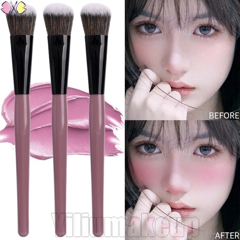 แปรงแต่งหน้า Angle Blusher 1/3 ชิ้น - แปรงผสมรูปปลายนิ้ว - แปรงคอนทัวร์แป้ง - เครื่องมือความงามมืออาชีพ
