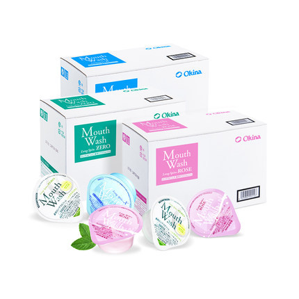 ญี่ปุ่นนําเข้า Okina LongSpin แบบพกพา Enzyme Jelly น้ํายาบ้วนปาก Rose Citrus Mint ลมหายใจสดชื่น