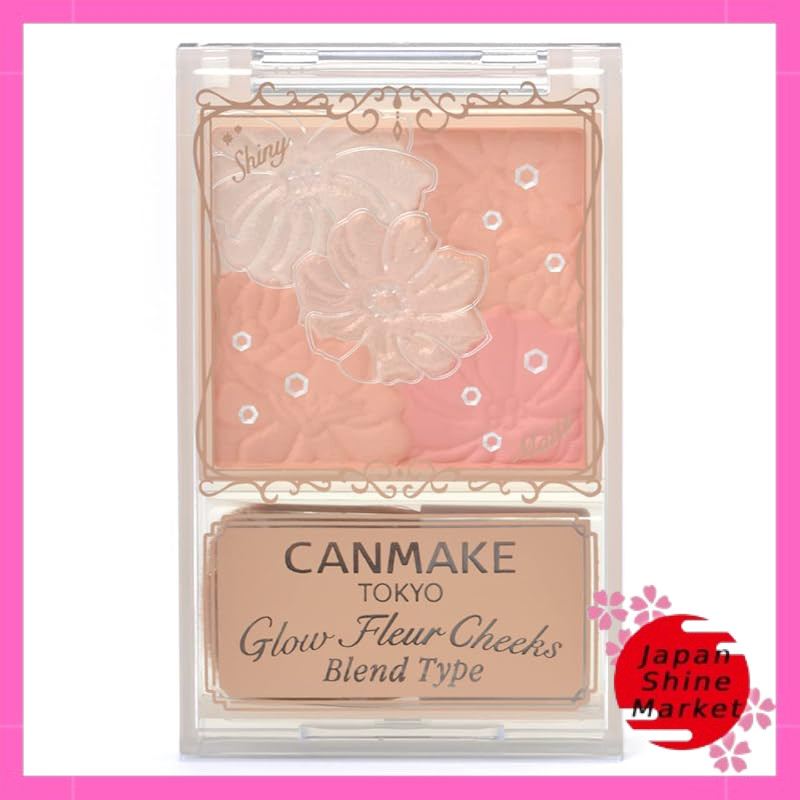 CANMAKE Glow Floral Cheeks (Blend Type) - Sheer Matte Blush with Highlight