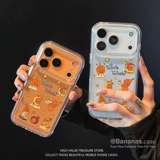 เข้ากันได้กับ iPhone 17 16 15 14 13 12 11 Pro Max X XR XS Max 7 8 Plus SE2020 เคสโทรศัพท์น่ารักร้อนสีเหลืองคนดาวคู่ Clear Soft ฝาหลัง
