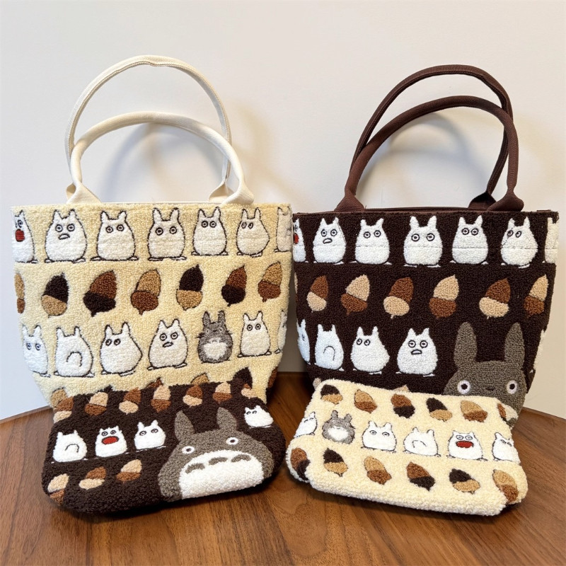 My Neighbor Totoro Tote Bag Plush Series มัลติฟังก์ชัน สำหรับการ์ตูนแฟนคลับและคนชอบสะสมของสะสมจากสตูดิโอเก๋ไก๋