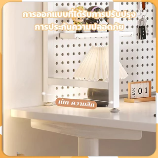 SKIERชั้นวางของบนโต๊ะคอมพิวเตอร์ ชั้นวางเดสก์ท็อปสองชั้น DIY ชั้นวางของอเนกประสงค์ กระดานเก็บของ ชั้นวางของ
