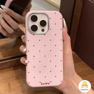เคสไอโฟน16 17 สำหรับ iPhone 11 17 16 14 15 12 13 Pro Max 7 15 8 16 Plus 17air X XR XS SE2 3 ปกอ่อนลายจุดเล็กสีสันสดใส