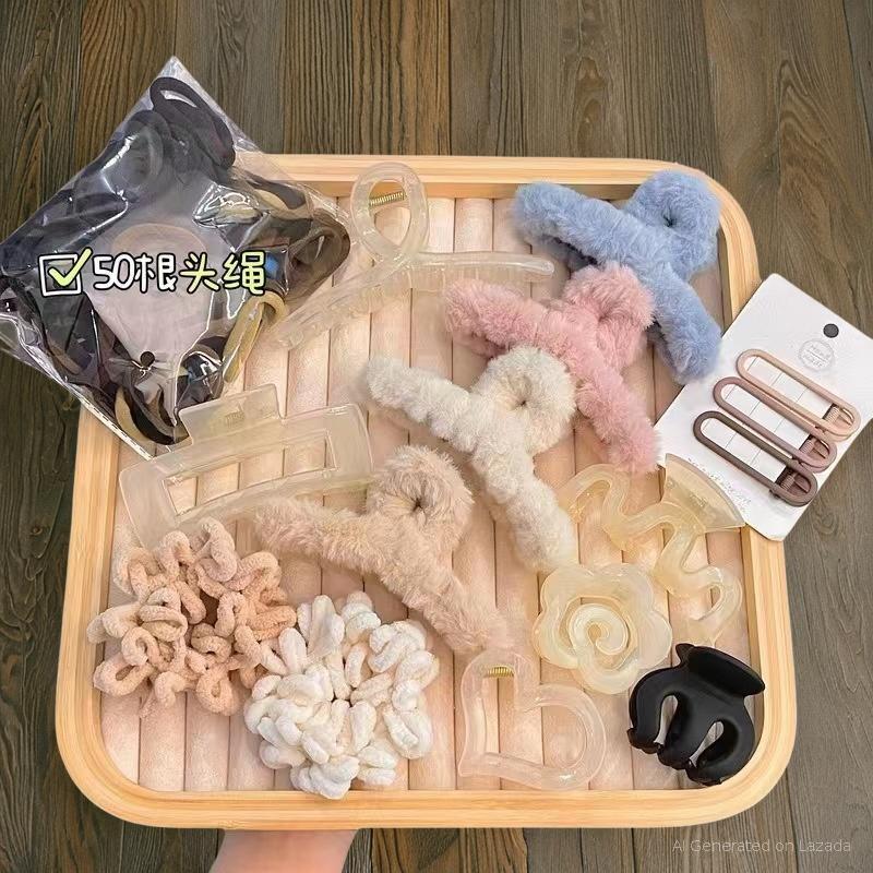 ชุดเครื่องประดับผมแฟชั่น หลากหลายแบบ ดีไซน์เกาหลี สไตล์โบว์/ลูกไม้/หัวใจ กิ๊บติดผมเครื่องประดับผู้หญิง