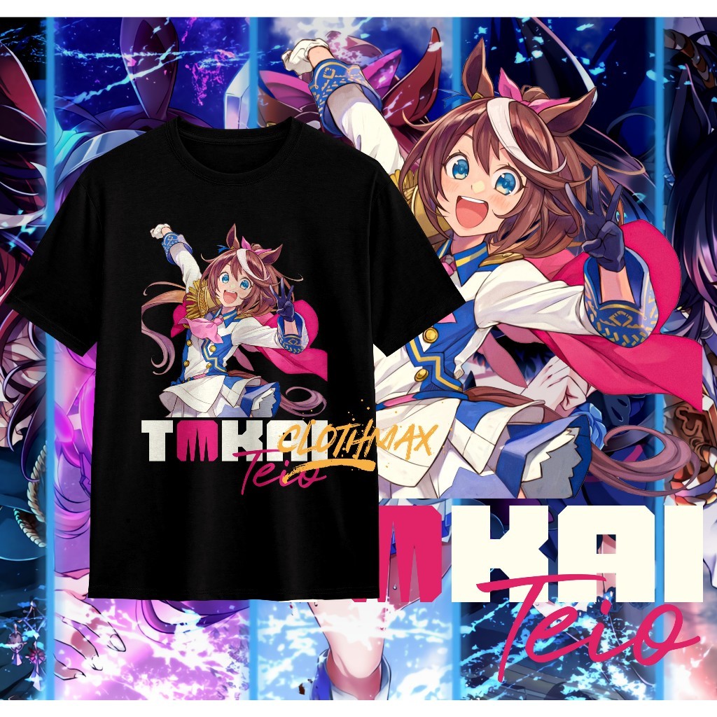 Kaos Dewasa Baju Uma Musume Tshirt Tokai Teio Pretty Derby Game Premium Symboli Rudolf Murah Unisex