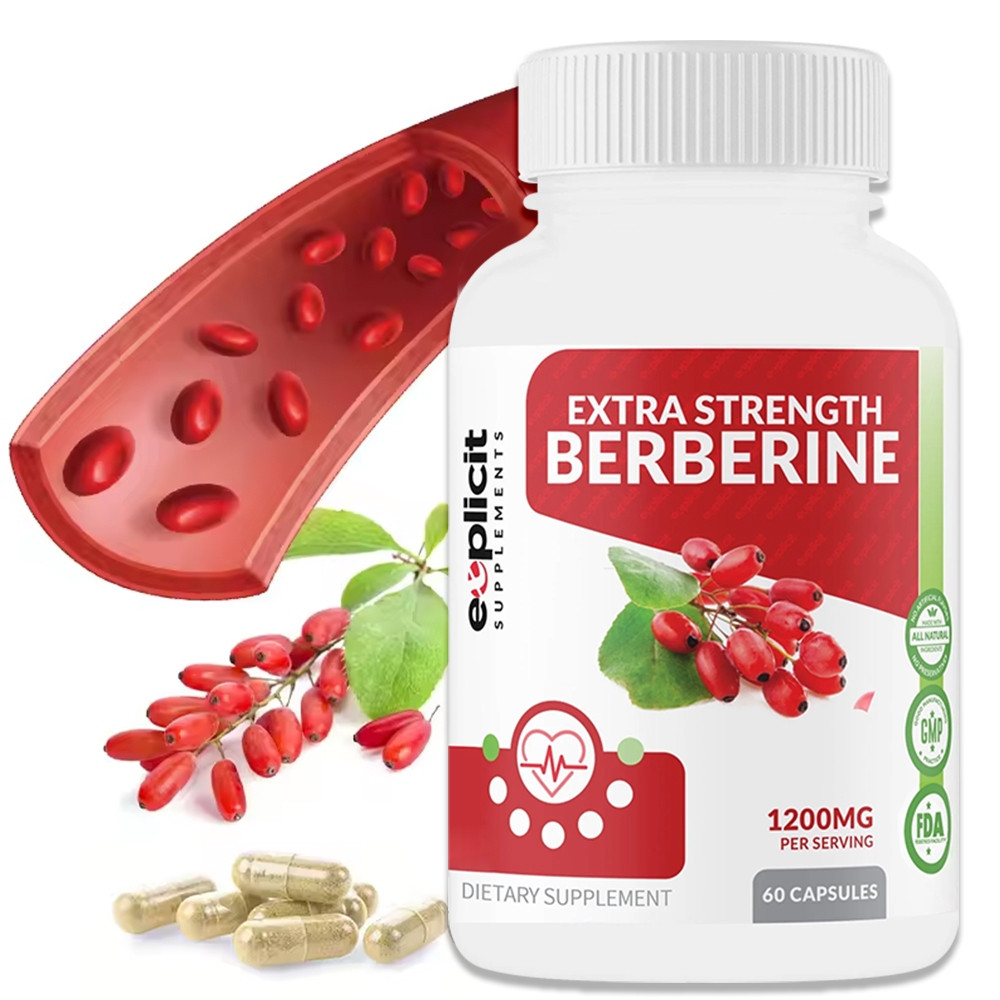 Berberine HCl แคปซูลจาก Berberis Aristata สารสกัดจากราก รองรับการเผาผลาญเพื่อสุขภาพ และระดับน้ําตาลในเลือด