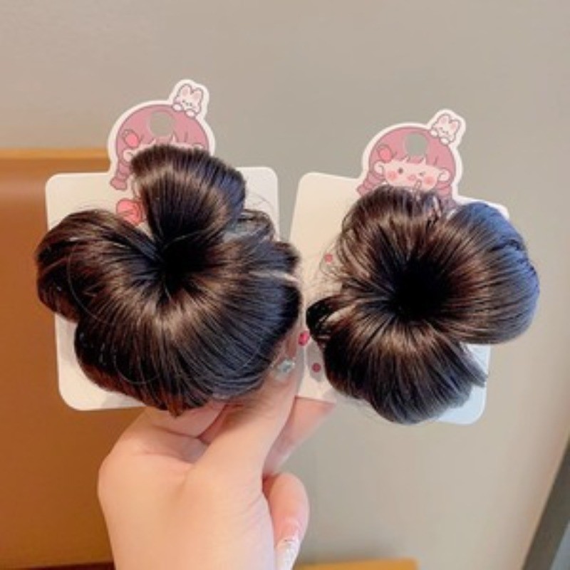 มวยผมเกาหลีสไตล์หวานเย็นสำหรับผู้หญิง พร้อมแฮร์พีซและแหวนผมสีสันสดใส - รูปที่ 4