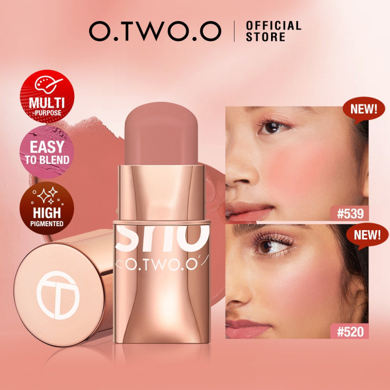 O.TWO.O Blush Cream SC049 Silky Repairing Enhance Complexion Natural Nude Makeup Blush Stick Facial Makeup