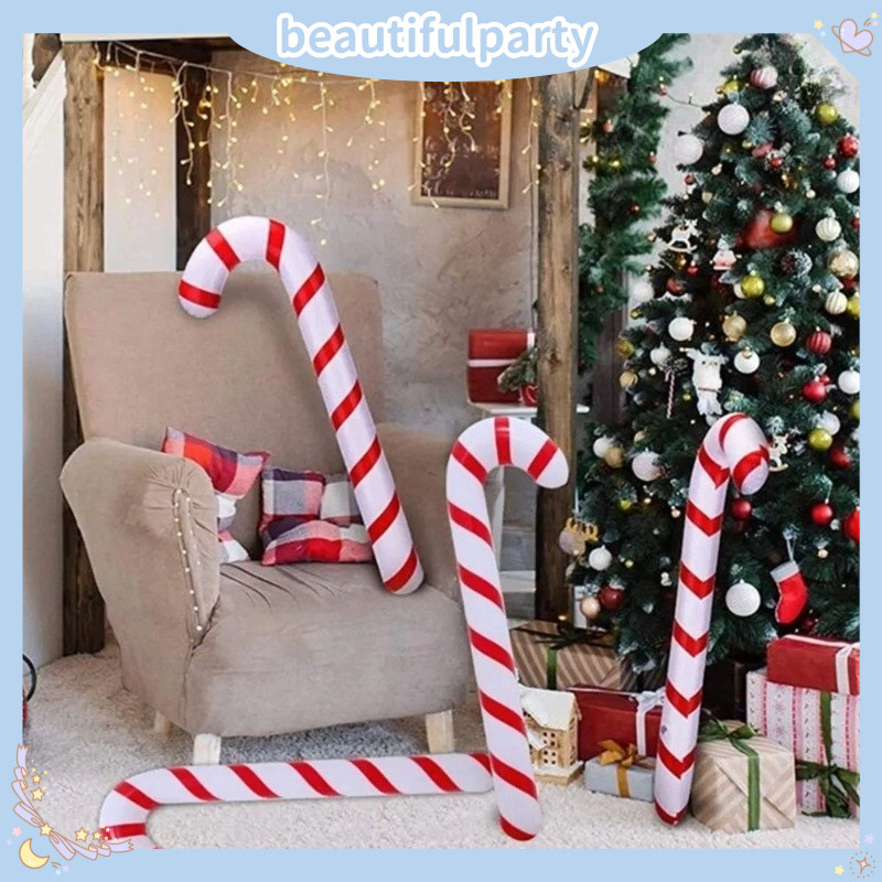 90 ซม.Inflatable Christmas Candy Cane Stick บอลลูน Super Fun สวนกลางแจ้ง Courtyard ตกแต่งคริสต์มาส 2026 Party ตกแต่ง