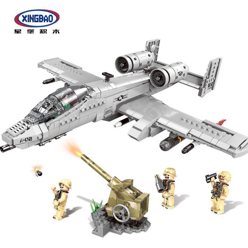 Star Castle AC130 Air Gunship Building Block A10 เครื่องบินโจมตี F35 Lightning เครื่องบินรถหุ้มเกราะ