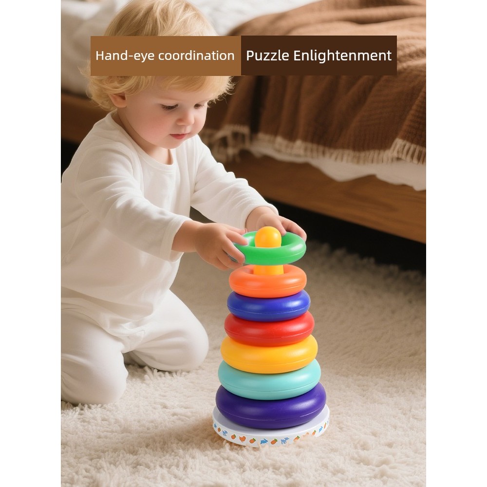 ของdiy บล็อกไม้ เด็ก2ปีเด็กหญิงของเล่นเพื่อการศึกษา Jenga