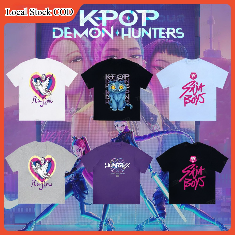 【Local Stock COD】Saja Boys Kpop Demon Hunter เสื้อยืดเด็ก Unisex 2026 100-150CM