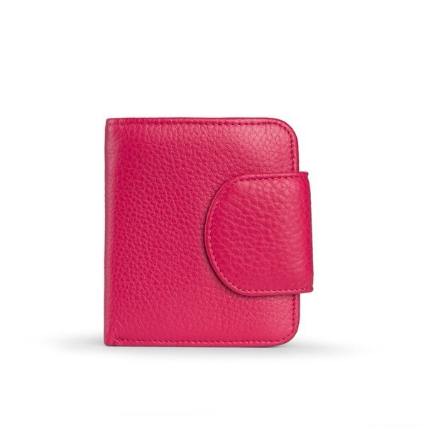 perota brand กระเป๋าสตางค์ผู้หญิงหนังวัวแบบธรรมชาติกระเป๋าสตางค์หนังแท้แบบสั้นสามพับกระเป๋าใส่เหรียญ