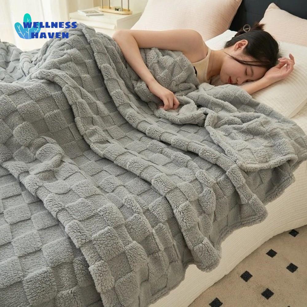 ผ้าห่มขนแกะหนาอบอุ่น Vel wellness Haven สบายตลอดทั้งปี