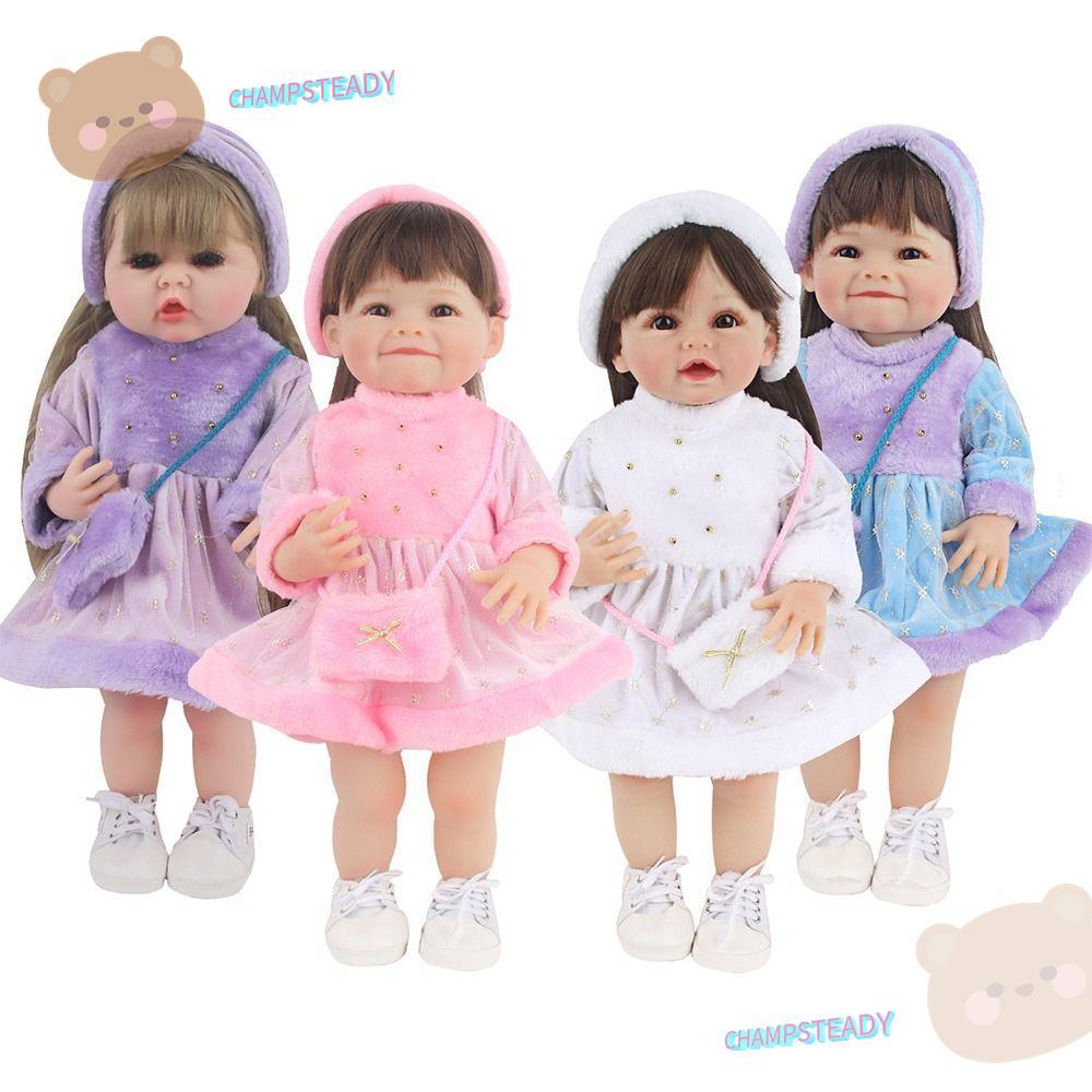 CHAMPSTEADY เสื้อผ้าตุ๊กตา 22 นิ้ว/55 ซม. Multicolor Pleuche ชุด Hairy คอสเพลย์ แถบคาดศีรษะ