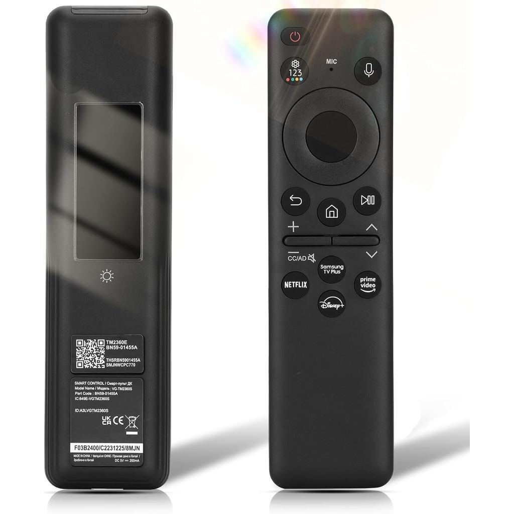BN59-01255A Solar Remote เข้ากันได้กับ Samsung Smart TV QLED TV Series S95C, LS03D, QN50, QN55, QN60