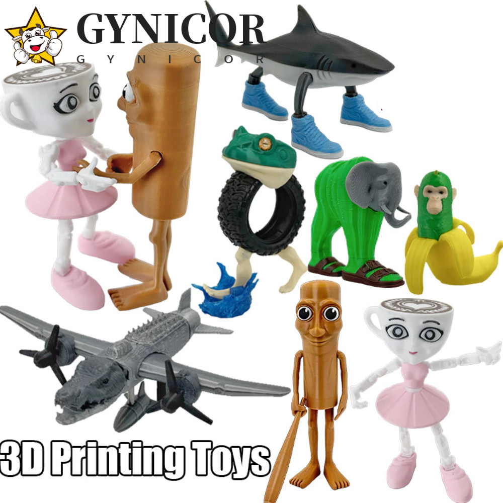 GYNICOR Tung Tung Sahur ตลกรุ่น, Shark Bombardino 3D พิมพ์ Trralaron Tung Sahur Crocodilo Shimpni Ba