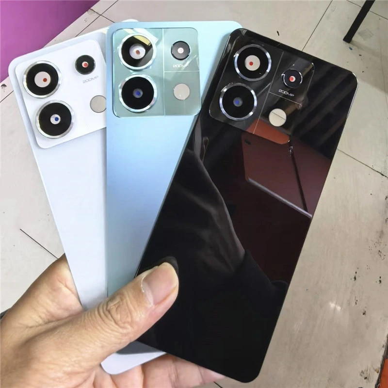 สําหรับ Xiaomi Redmi หมายเหตุ 13 Pro 5G 2312DRA50C ฝาครอบแบตเตอรี่ด้านหลังแผงกระจกด้านหลังพร้อมเลนส์