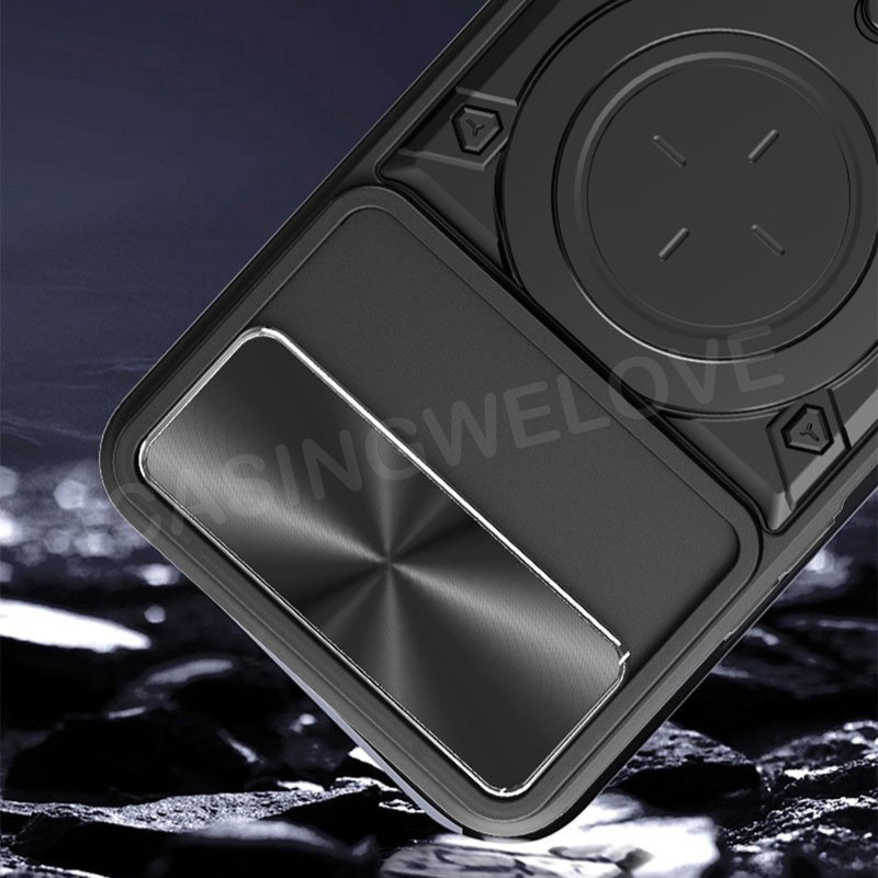 เคสโทรศัพท์สําหรับInfinix HOT 60i 5G Hot 60i 60 Pro + 4G 5G 2025 Armorแหวนขาตั้งสไลด์หน้าต่างเคสโทรศัพท์ป้องกันกันกระแทกปกหลัง - รูปที่ 4