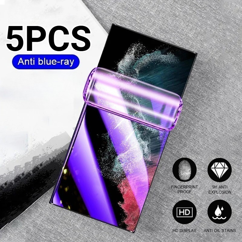 5PCS Matte Frosted Hydrogel ฟิล์มสําหรับ BLU S91 F92e F91 C7X C7 Bold N3 N2 N1 Pro Anti Blue Light A