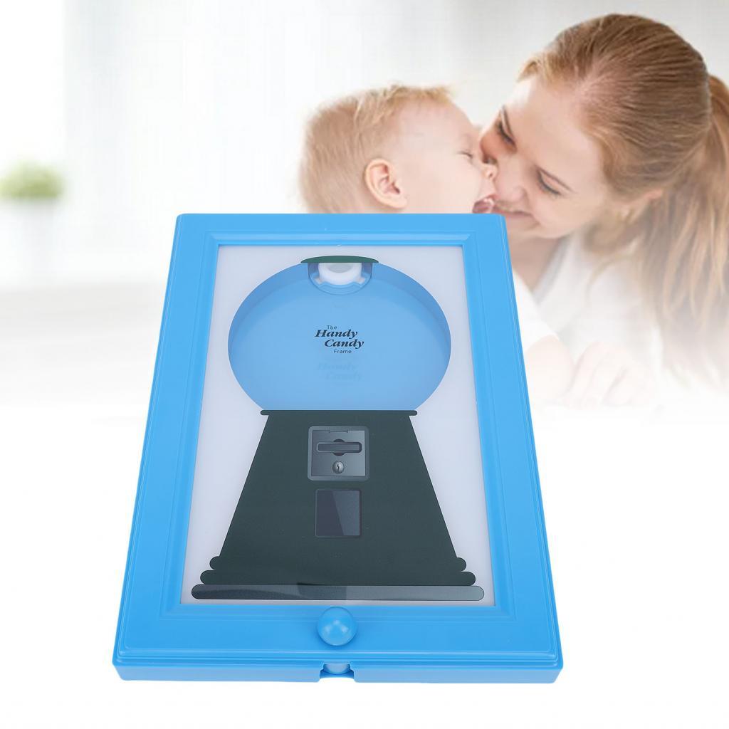 เครื่อง Gumball Candy Frame Handy in A Wall Mount Dispenser Picture สีฟ้า