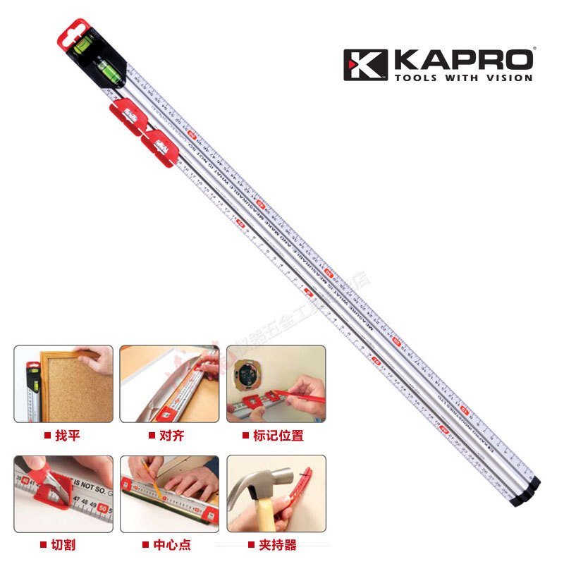 KAPRO ไม้บรรทัดมัลติฟังก์ชั่นระดับจิตวิญญาณ 313DIY [60 ซม.] ถนน Chipul อิสราเอล/การ์โบ