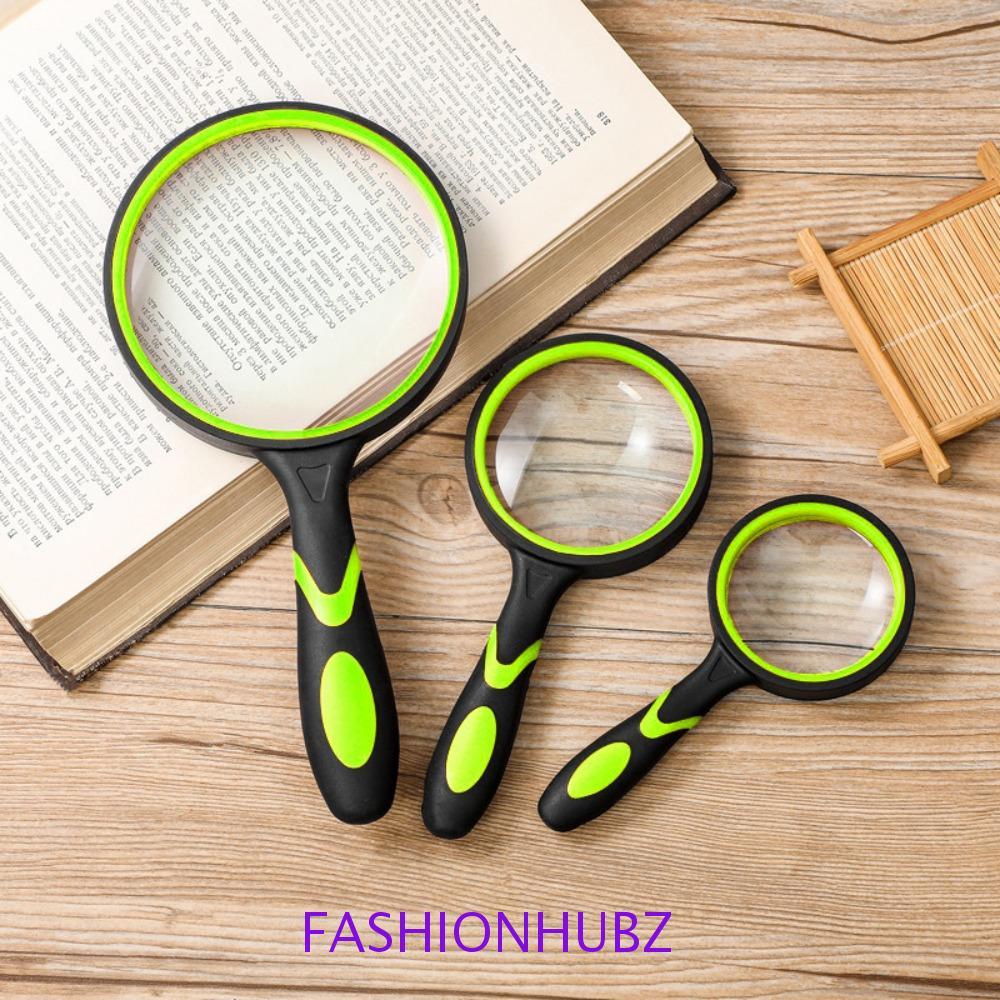 Fashionhubz 10X แว่นขยายสําหรับอ่านหนังสือพิมพ์เครื่องประดับยางมือถือ Eye Loupe แก้ว