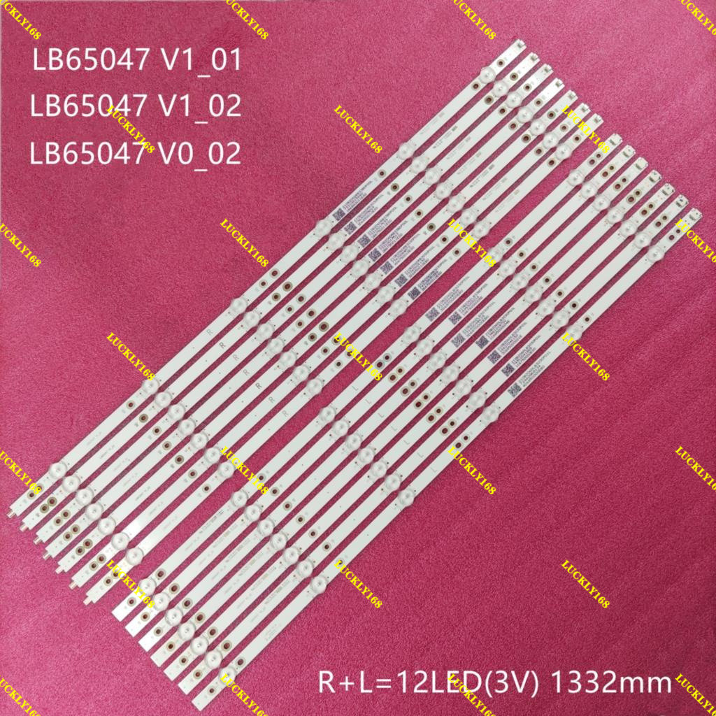 (ใหม่ 1 ชุด) 65PUT6162S/98 PHILIPS 65" LED TV BACKLIGHT / LAMPU TV 65PUT6162 LB65047 V0_01 V1_01 E46