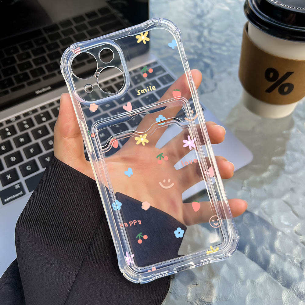 เคสใส่บัตร เคสใส For iPhone 11 13 15 16 17 14 12 Pro Max รูปที่ 4