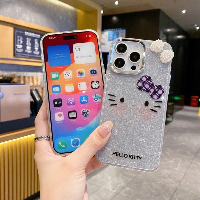 โบว์Glitterเคสโทรศัพท์สําหรับRealme 15T 14 13 12 11 Pro C75 C67 C65 C63 C61 C55 C53 C51 C35 C30 C25Y