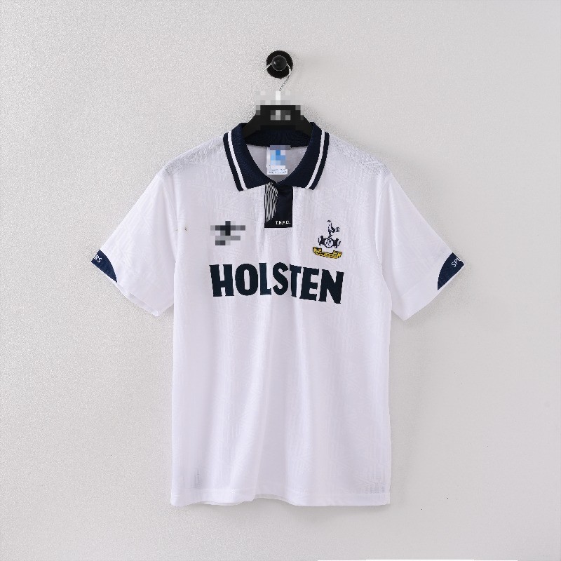 เสื้อย้อนยุค Tottenham Hotspur ปี 91-93 สำหรับกีฬาฟุตบอลแขนสั้น