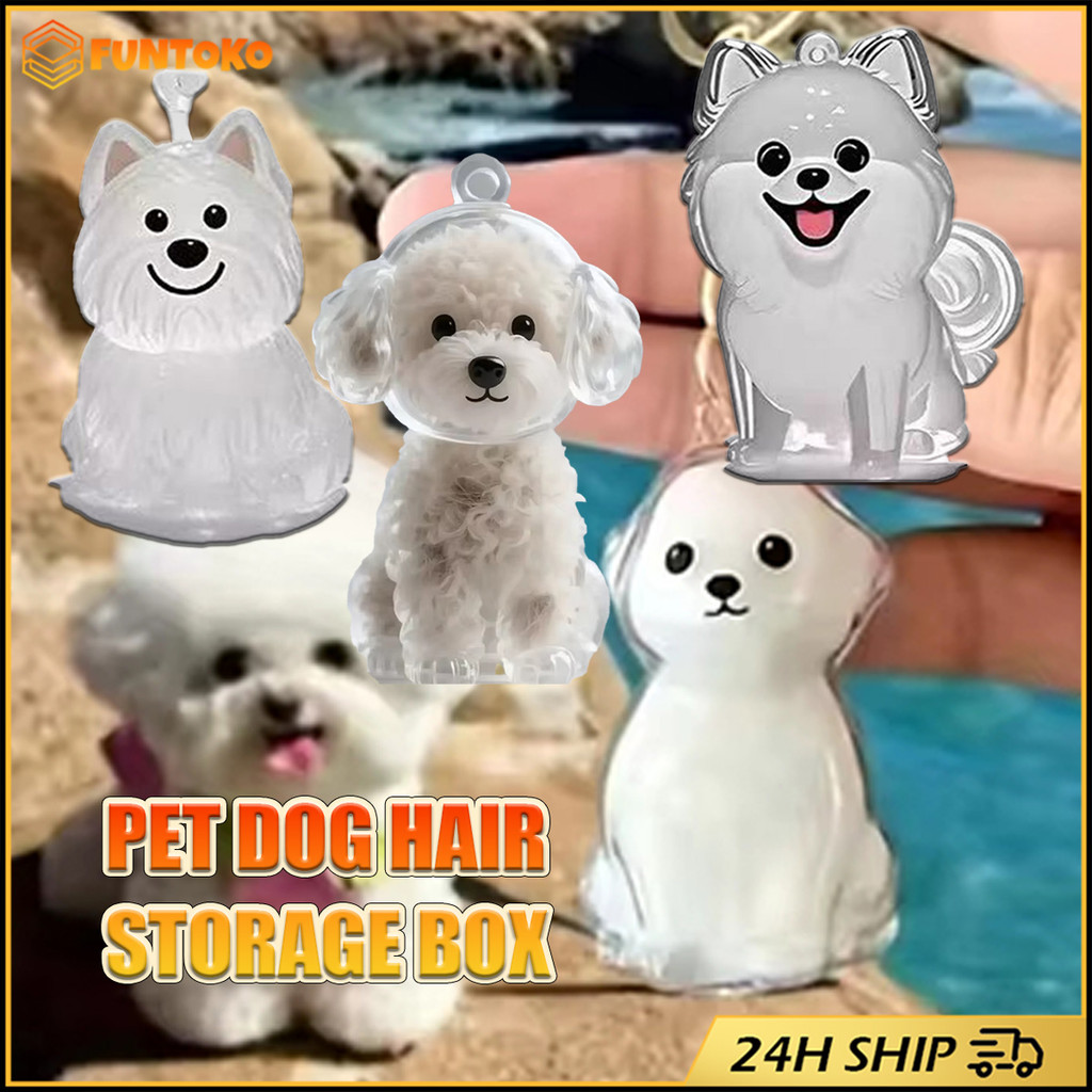 สินค้ามีคุณภาพ จี้กล่องเก็บขนสุนัข จี้พวงกุญแจเก็บขนสัตว์ วัสดุพลาสติกแบบใส ของที่ระลึก เครื่องประดับห้อยกระเป๋า