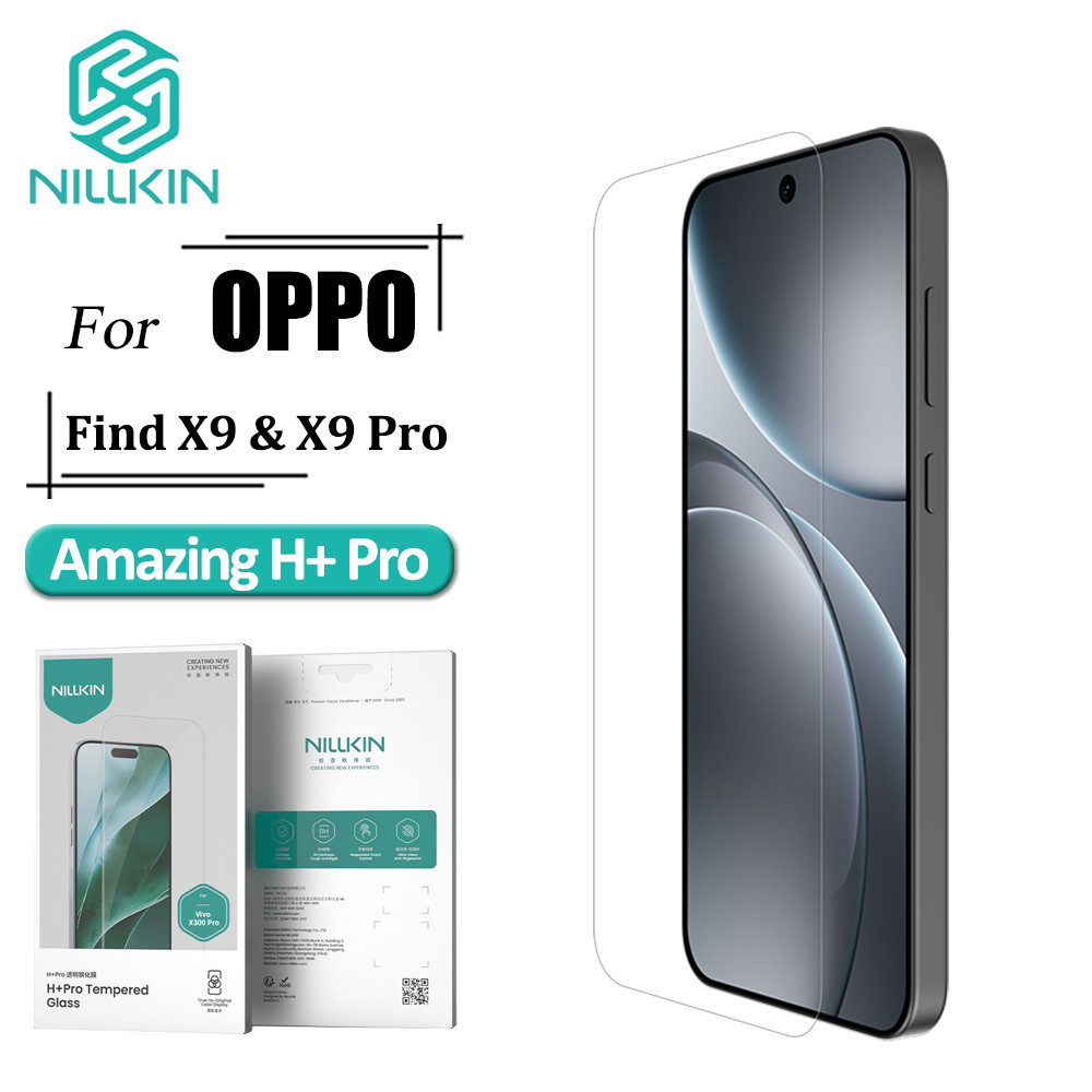 ฟิล์มกระจกนิรภัย Nillkin สําหรับ OPPO Find X9 Pro X9 ตัวป้องกันหน้าจอ H + Pro ป้องกันการระเบิด Anti-Fingerprint 9H กระจกซุปเปอร์บาง