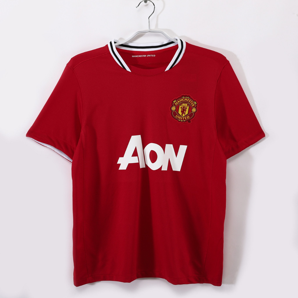 #M 11-12 Home Retro Soccer Jersey ฟุตบอล #Rooney #Giggs #Scholes