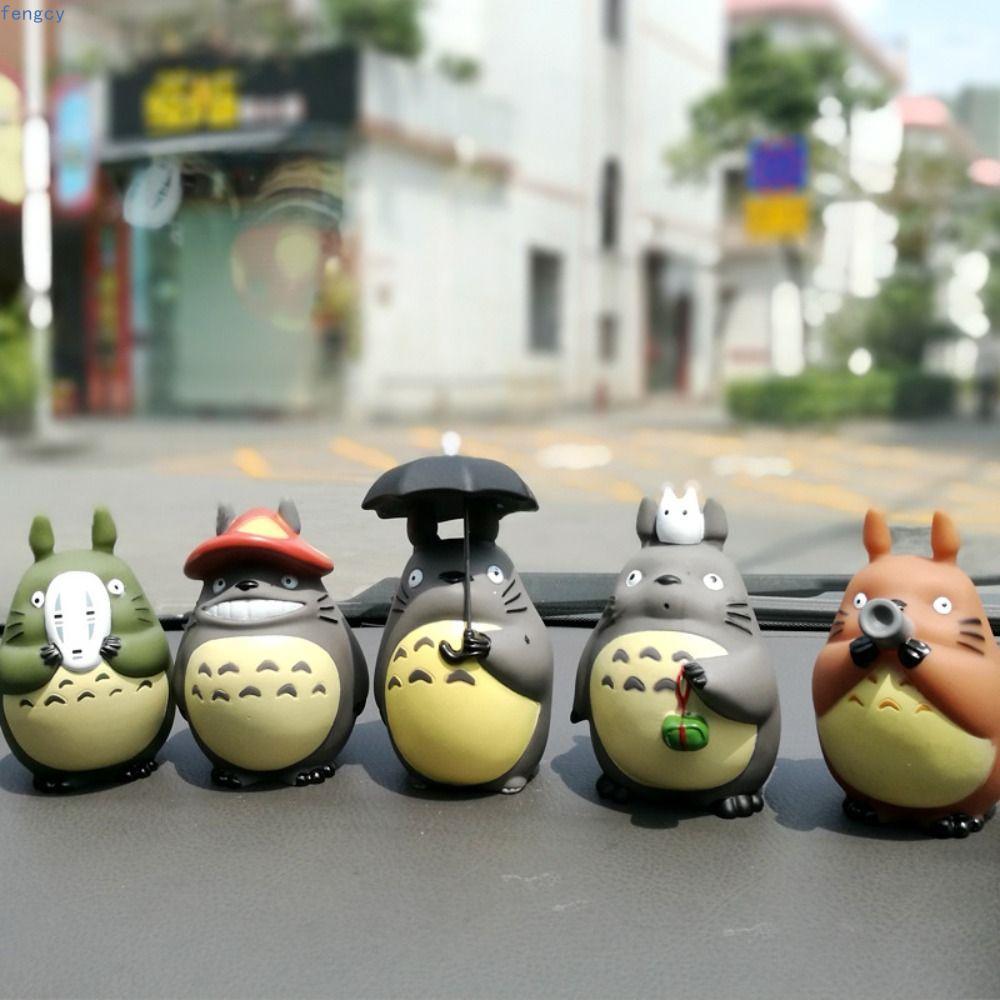 FENGCY Totoro Action Figure, เครื่องประดับรถยนต์อะนิเมะ My Neighbor Totoro รูป, รูปปั้นสะสมตุ๊กตา PV