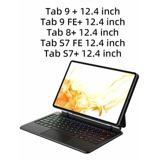 คีย์บอร์ดบลูทูธไร้สาย ไฟแบ็คไลท์ แม่เหล็ก สําหรับ Samsung Tab S11 S10 FE+ 13.1 S10 lite S9 FE S8 S7 Plus S8+ S10+12.4