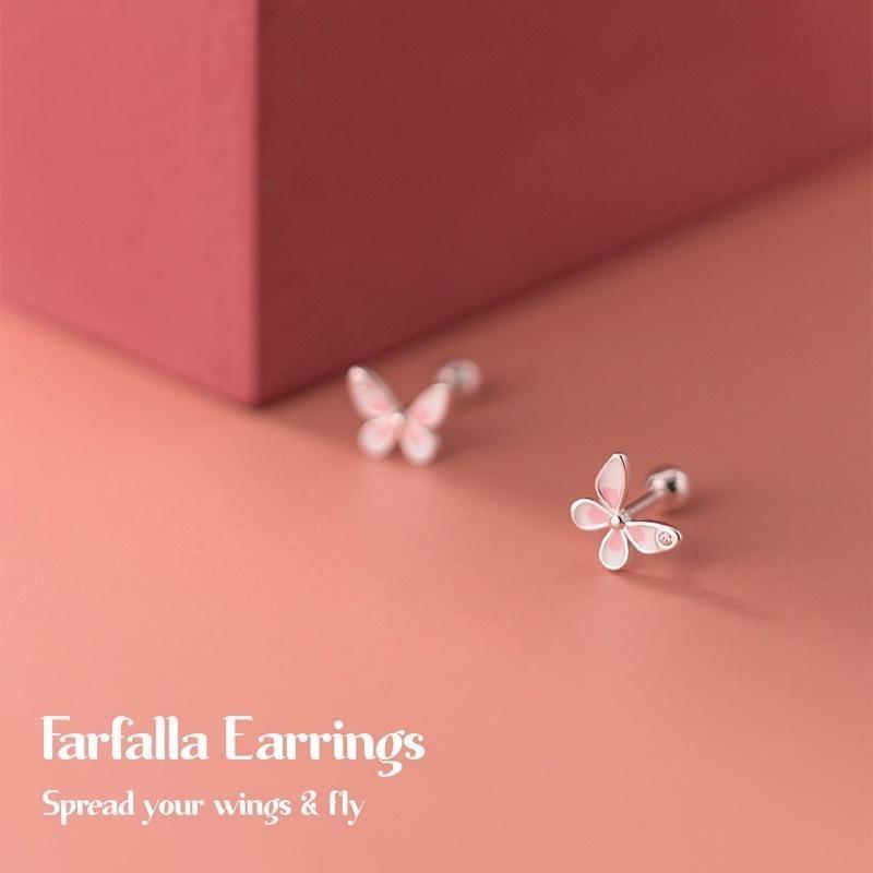 Farfalla Earrings ต่างหูเงินแท้ S925 [MERCELO]