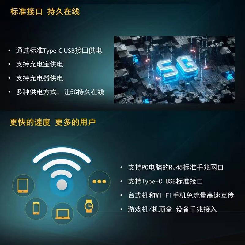 ZTE MU5001U การ์ดเครือข่ายไร้สายสมาร์ทโฟนคอมพิวเตอร์ 5G แบบพกพา wifi6 รถมือถือในครัวเรือนแบบพกพา 4g 