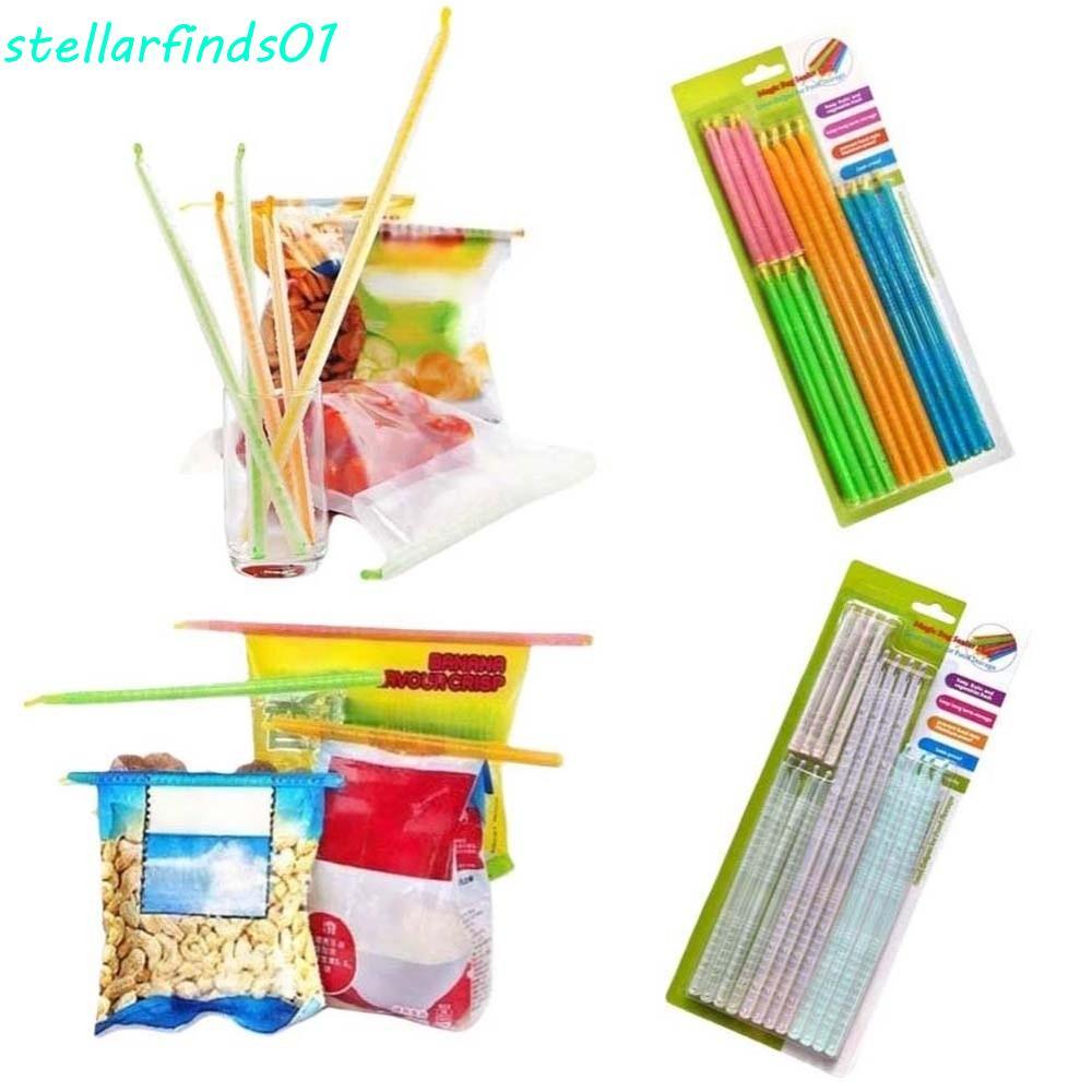 เครื่องซีลถุงอาหาร คลิปหนีบพกพา 16 ชิ้น สําหรับถุงขนมและนมผง