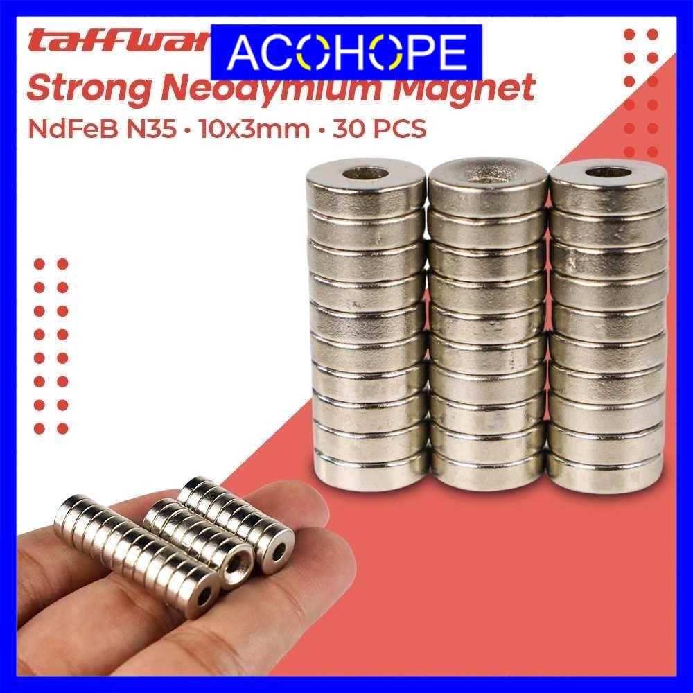 Afope Strong Neodymium Magnet NdFeB N35 10x3 มม. 30 ชิ้น - D21