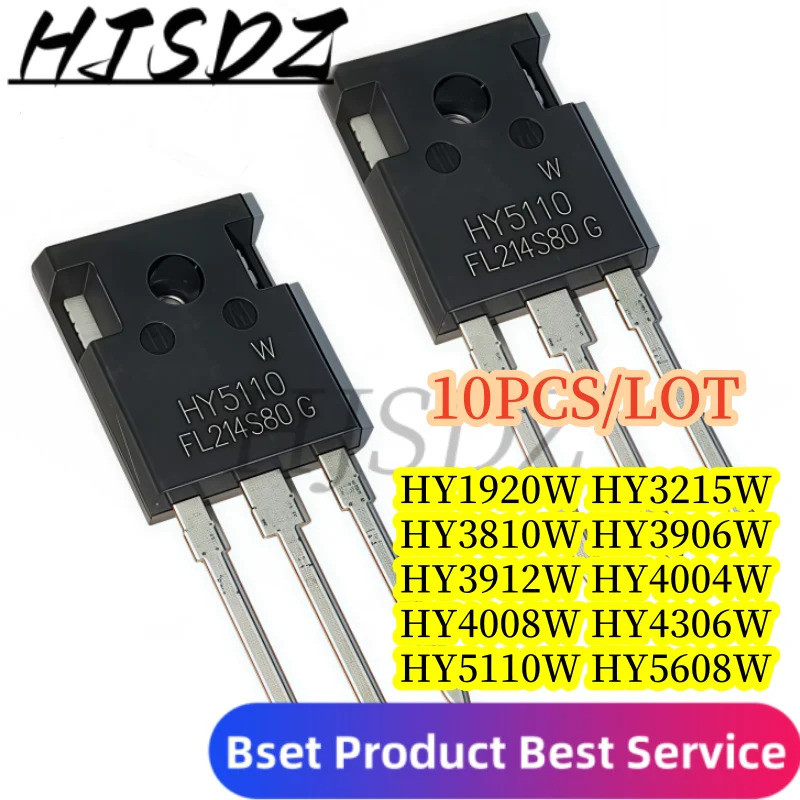 5pcs HY1920W HY3215W HY3810W HY3906W HY3912W HY4004W HY4008W HY4306W HY5110W HY5608W TO-247 Field Ef