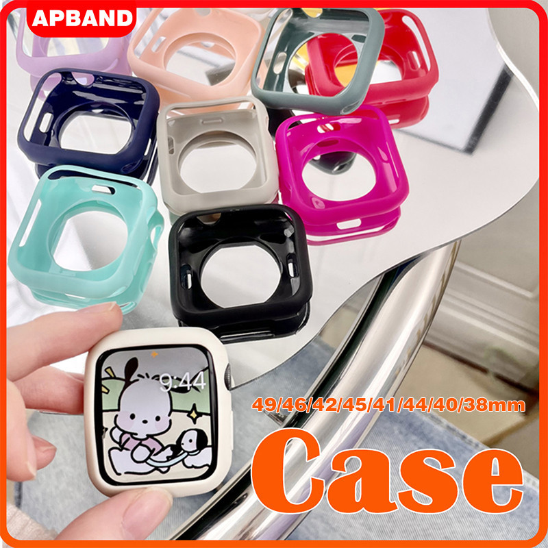ฝาป้องกันหน้าจอซิลิโคนอ่อน for Iwatch Series 11 10 9 8 7 6 5 4 49 46 42 45 44 40 41 38mm Apple Watch SE Ultra 3 2