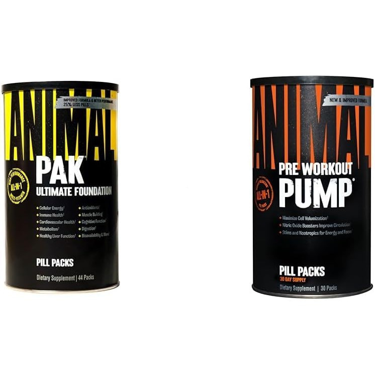 Animal Pak - แพ็คอาหารเสริมวิตามินและวันสะดวก - Zinc & Pump – Preworkout - ปั๊มป๊อปปิ้งหลอดเลือดดํา 