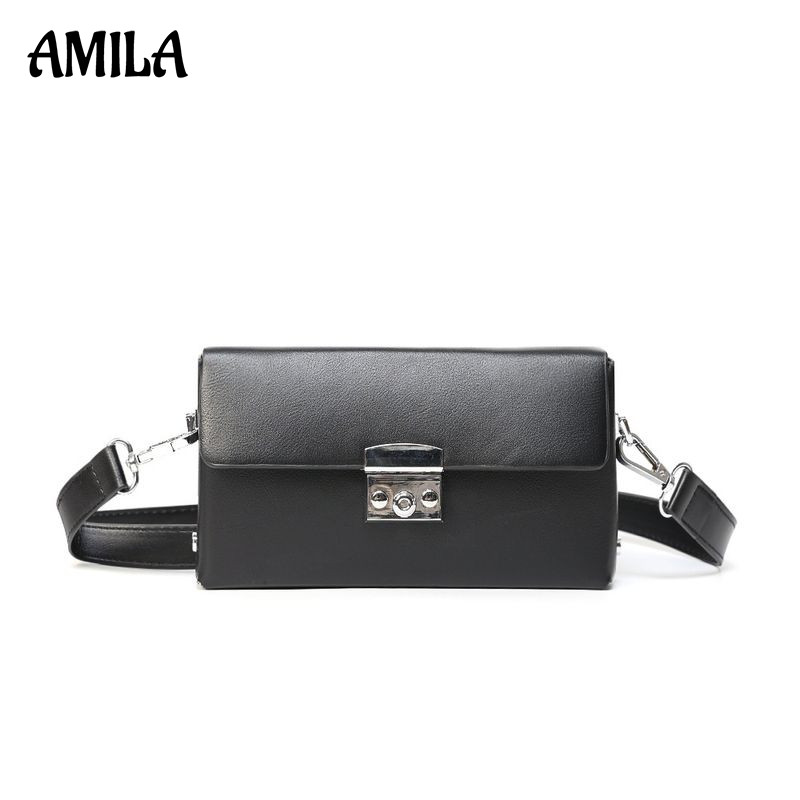 AMILA New Street Fashion Pu Chain Bag Daily Street Fashion Messenger Bag