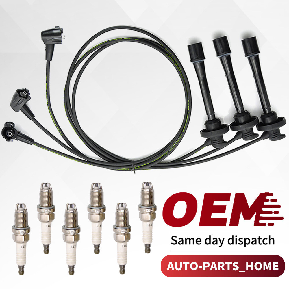 สําหรับ Toyota 4Runner Tacoma 3.4L 6 ชิ้นหัวเทียน K16TR11 & TE66 ชุดสายไฟจุดระเบิด