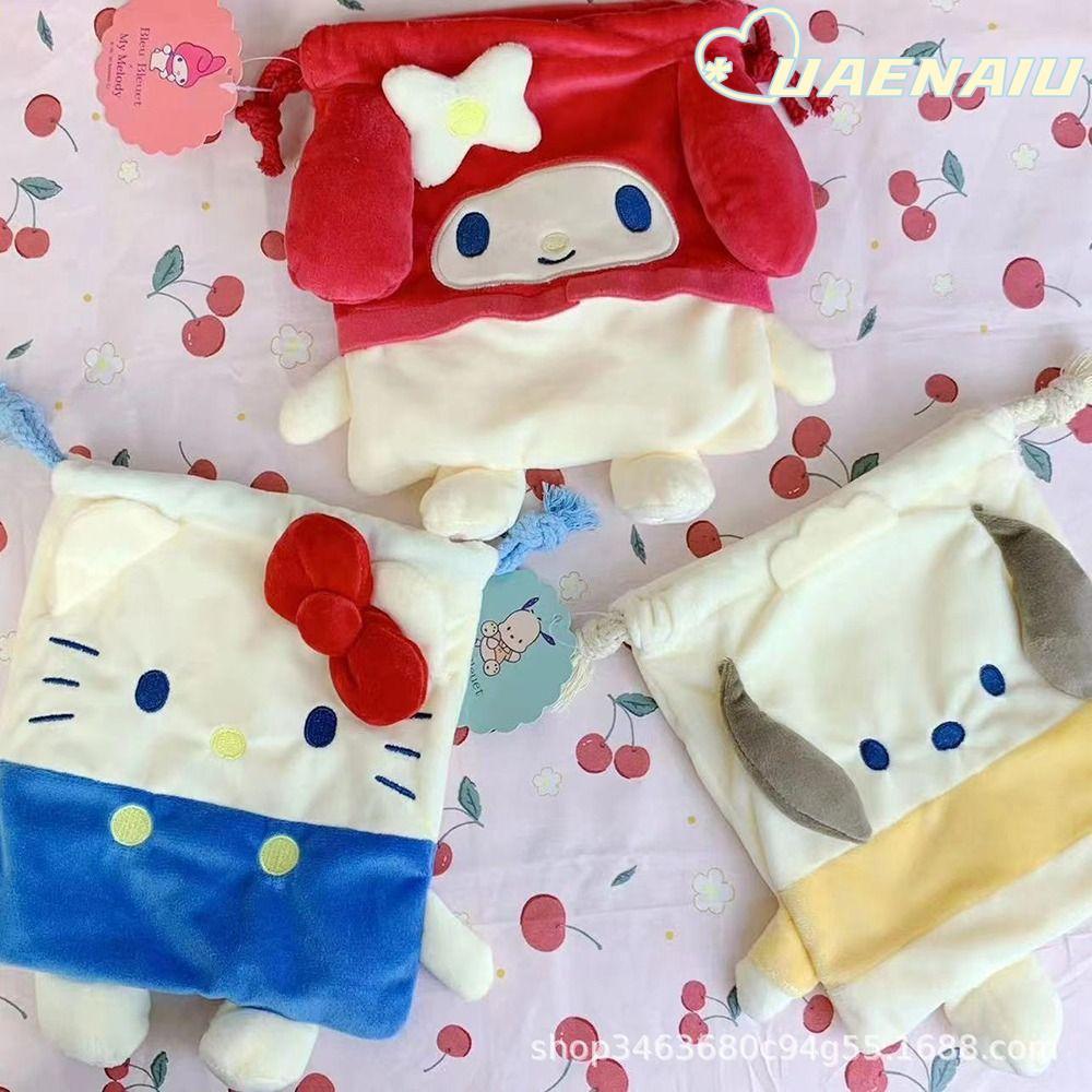 กระเป๋าใส่เหรียญ UAENAIU,กระเป๋าแต่งหน้าลายการ์ตูน Kawaii,แบบพกพาPochacco Melodyกระเป๋าเก็บเชือกรูดหญิง
