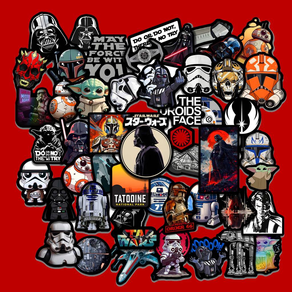 STAR WARS STICKERS 50 ชิ้น ST110 stormtrooper yoda imperial